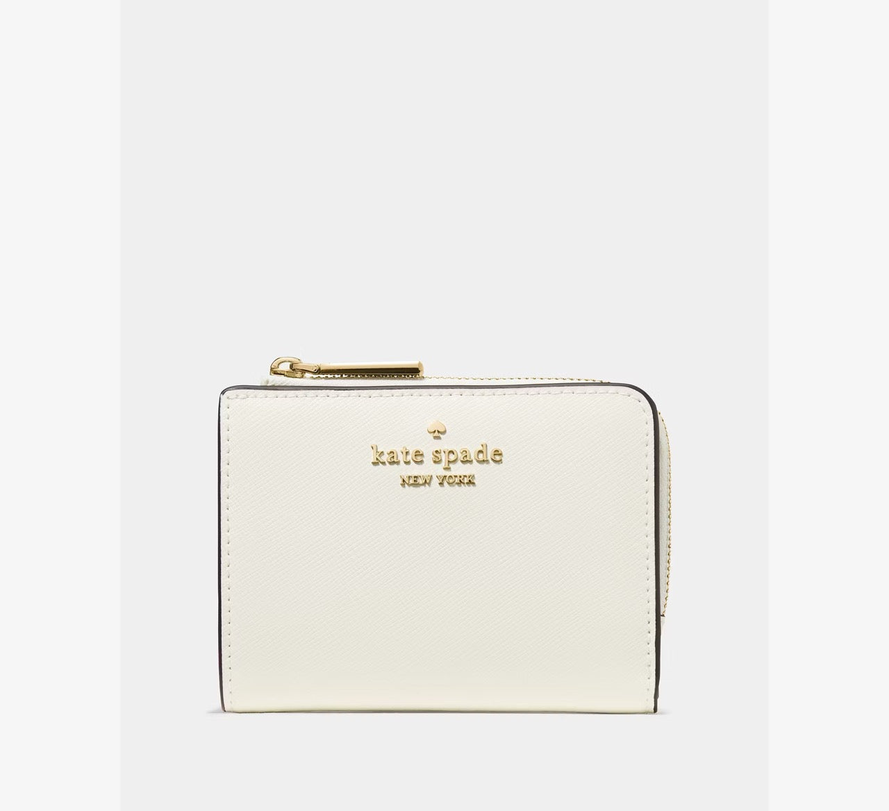 [READY STOCK MY] Kate Spade Small L-Zip Wallet in Meringue (KN767)