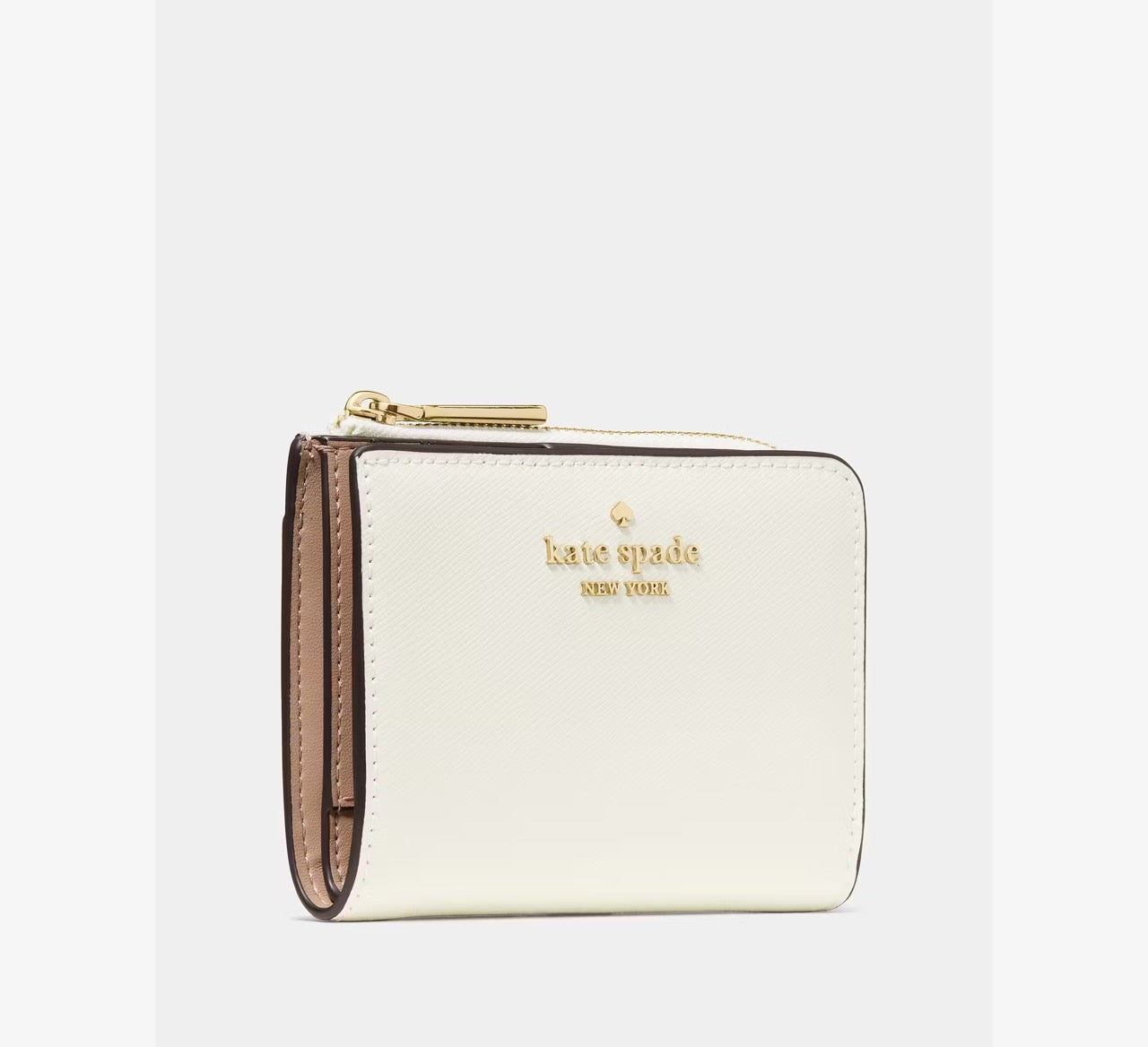 [READY STOCK MY] Kate Spade Small L-Zip Wallet in Meringue (KN767)
