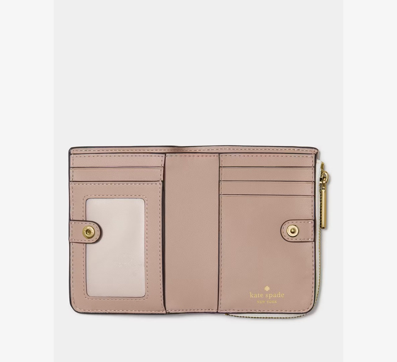 [READY STOCK MY] Kate Spade Small L-Zip Wallet in Meringue (KN767)