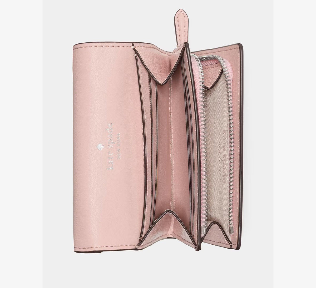 [WEB EXLCUSIVE][INCOMING ETA 30 DAYS] Kate Spade Small L-zip Flap Wallet in Rose Smoke (KP328)