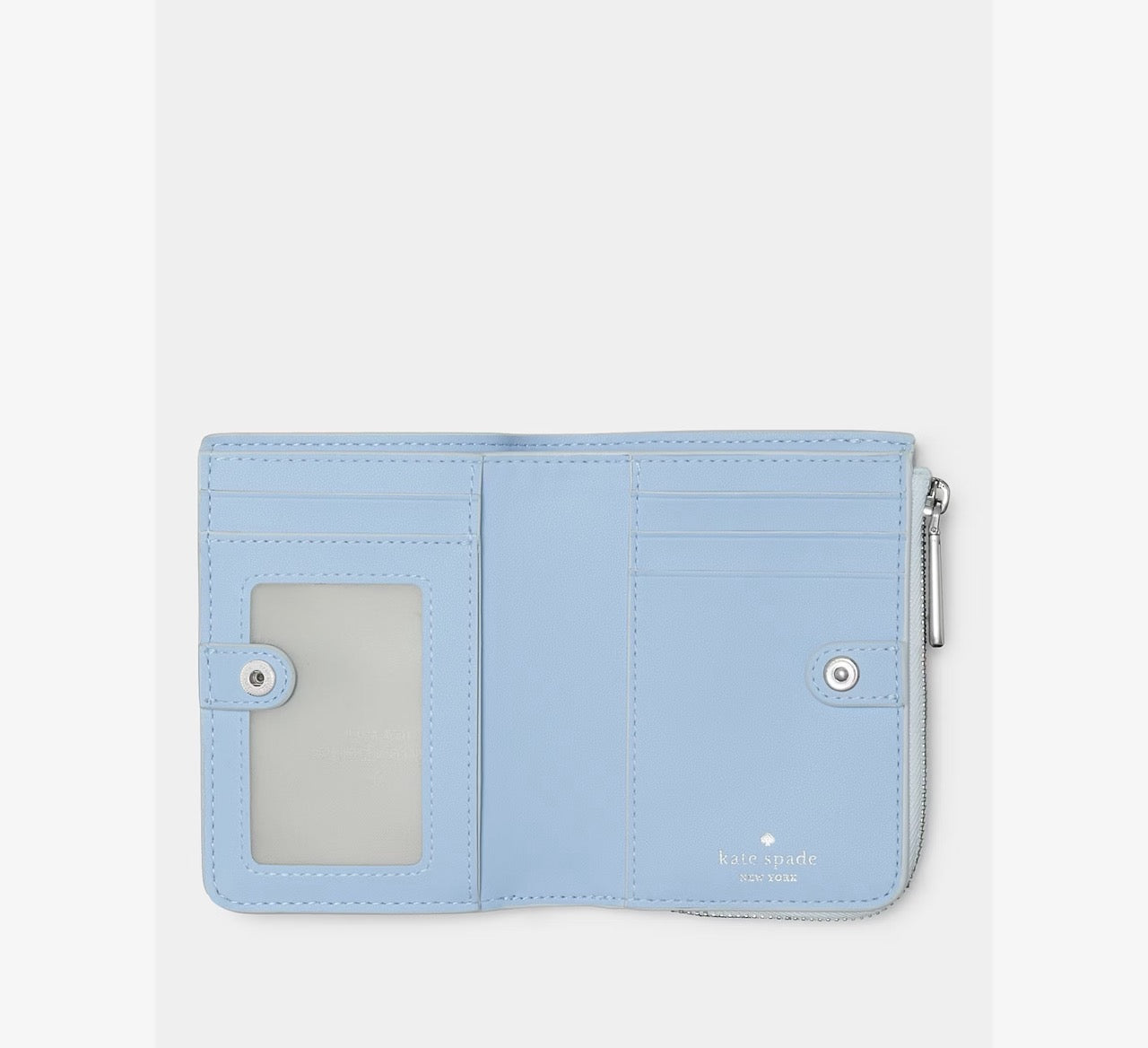 [READY STOCK MY] Kate Spade Small L-zip Wallet In Pale Sapphirine (KP063)