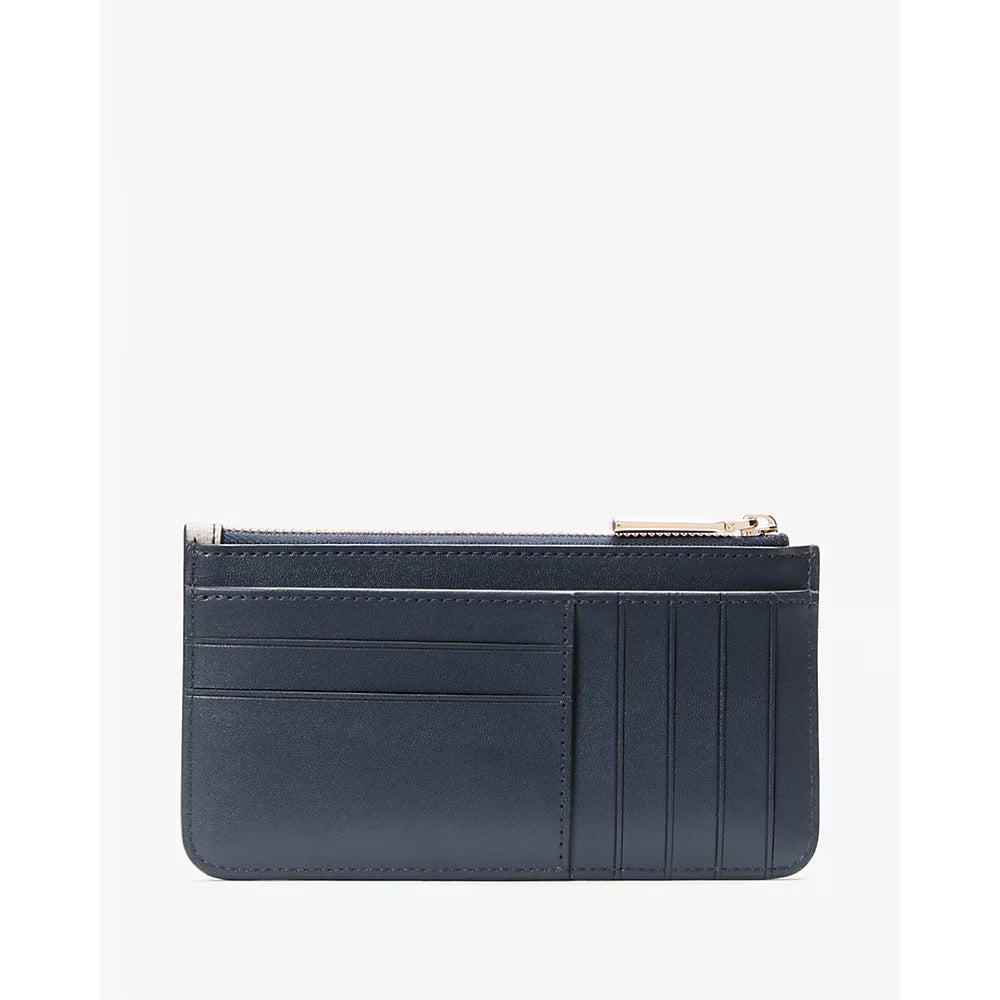 [READY STOCK MY] Kate Spade Spade Flower Floral Large Slim Card Holder in Blazer Blue (KK913)