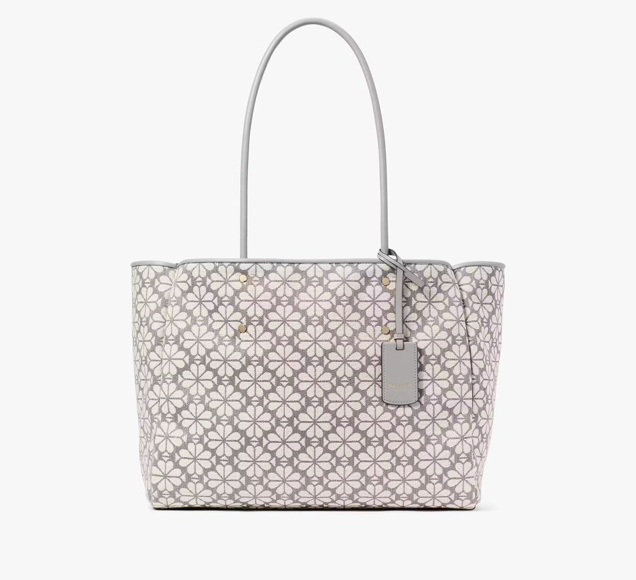 [READY STOCK MY] Kate Spade Spade Flower Jacquard Large Everything Tote in Grey Multi (KK609)