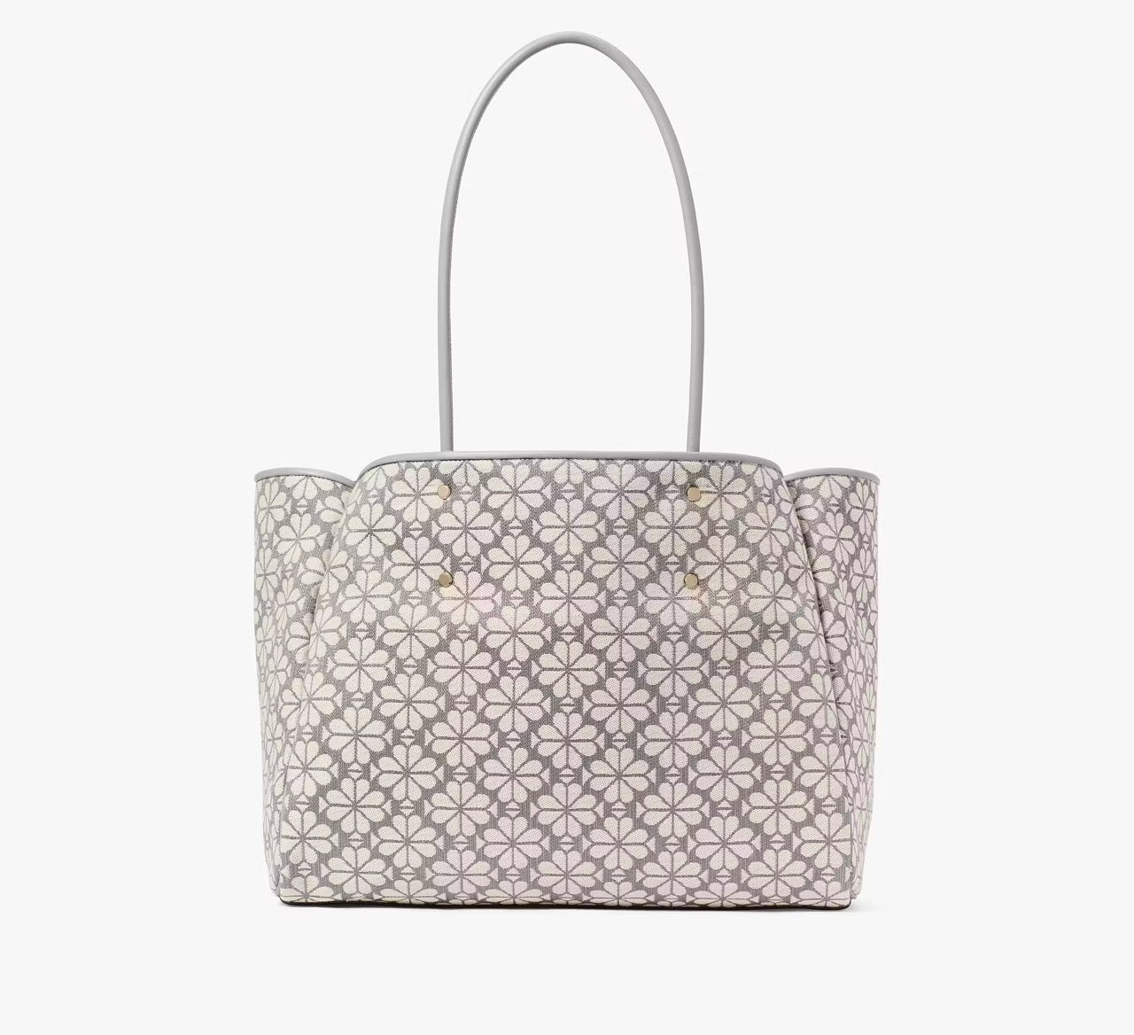 [READY STOCK MY] Kate Spade Spade Flower Jacquard Large Everything Tote in Grey Multi (KK609)