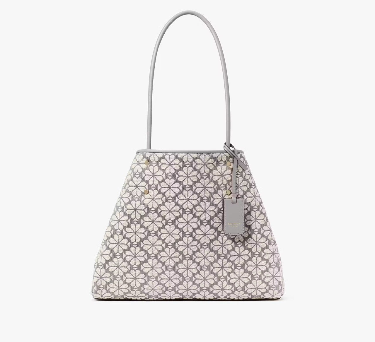 [READY STOCK MY] Kate Spade Spade Flower Jacquard Large Everything Tote in Grey Multi (KK609)