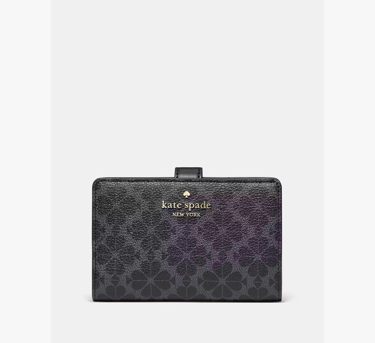[READY STOCK MY] Kate Spade Spade Flower Medium Bifold Wallet in Black (KG488)
