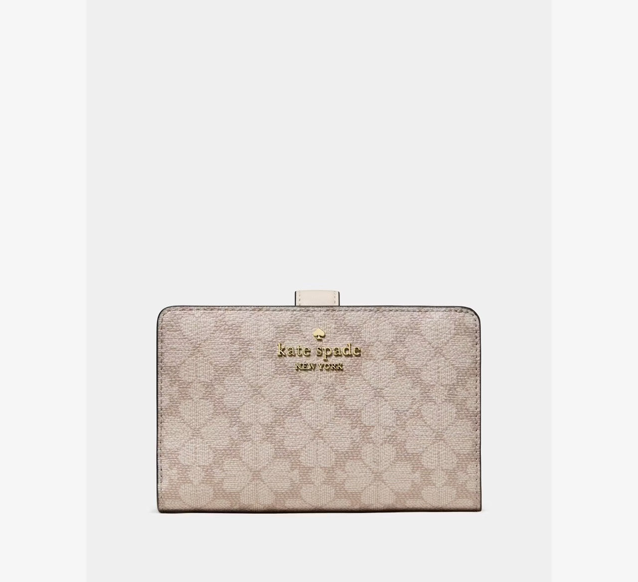 [READY STOCK MY] Kate Spade Spade Flower Medium Bifold Wallet in Dark Beige Multi (KN756)