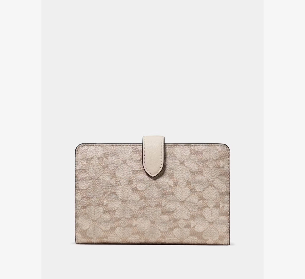 [READY STOCK MY] Kate Spade Spade Flower Medium Bifold Wallet in Dark Beige Multi (KN756)