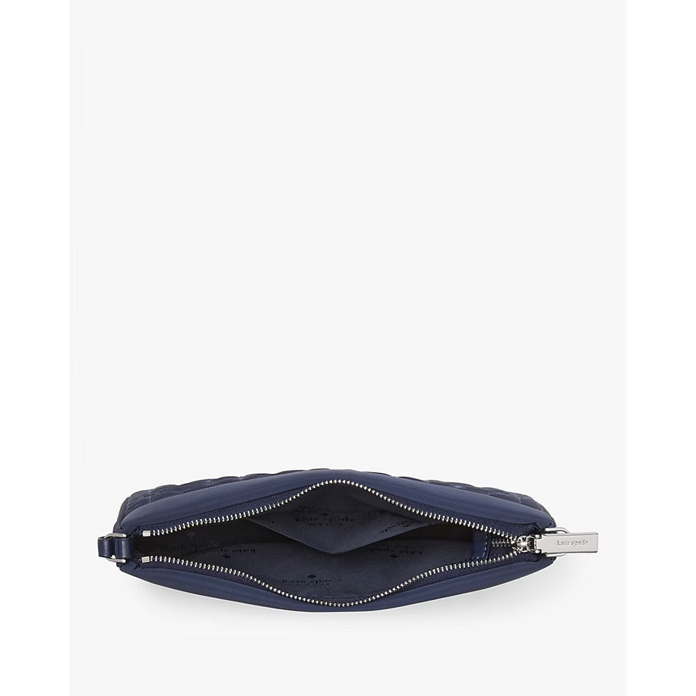 [INCOMING ETA 30 DAYS] Kate Spade Spade Flower Quilted Fabric Convertible Wristlet in Parisian Navy (KK255)