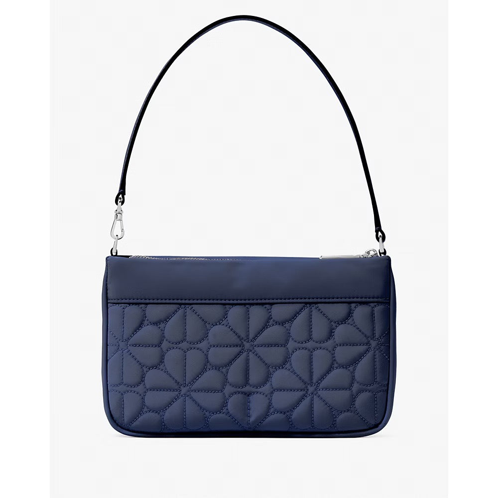 [INCOMING ETA 30 DAYS] Kate Spade Spade Flower Quilted Fabric Convertible Wristlet in Parisian Navy (KK255)