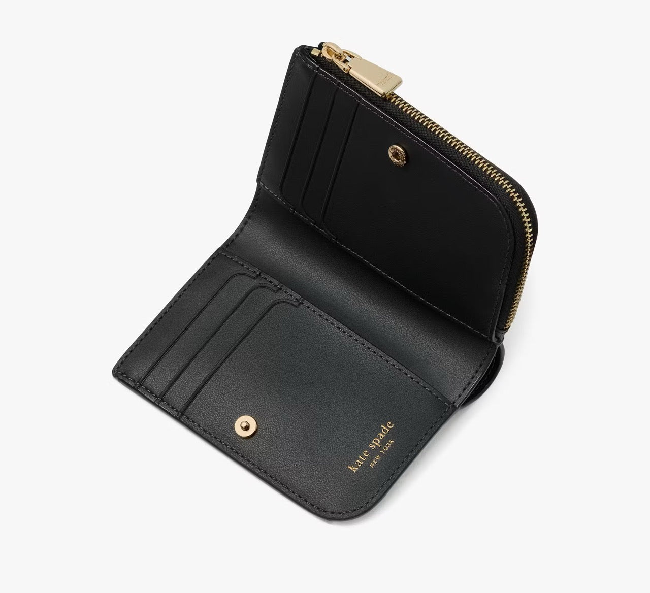 [READY STOCK MY] Kate Spade Spade Flower Small Compact Wallet in Black Multi (KJ646)