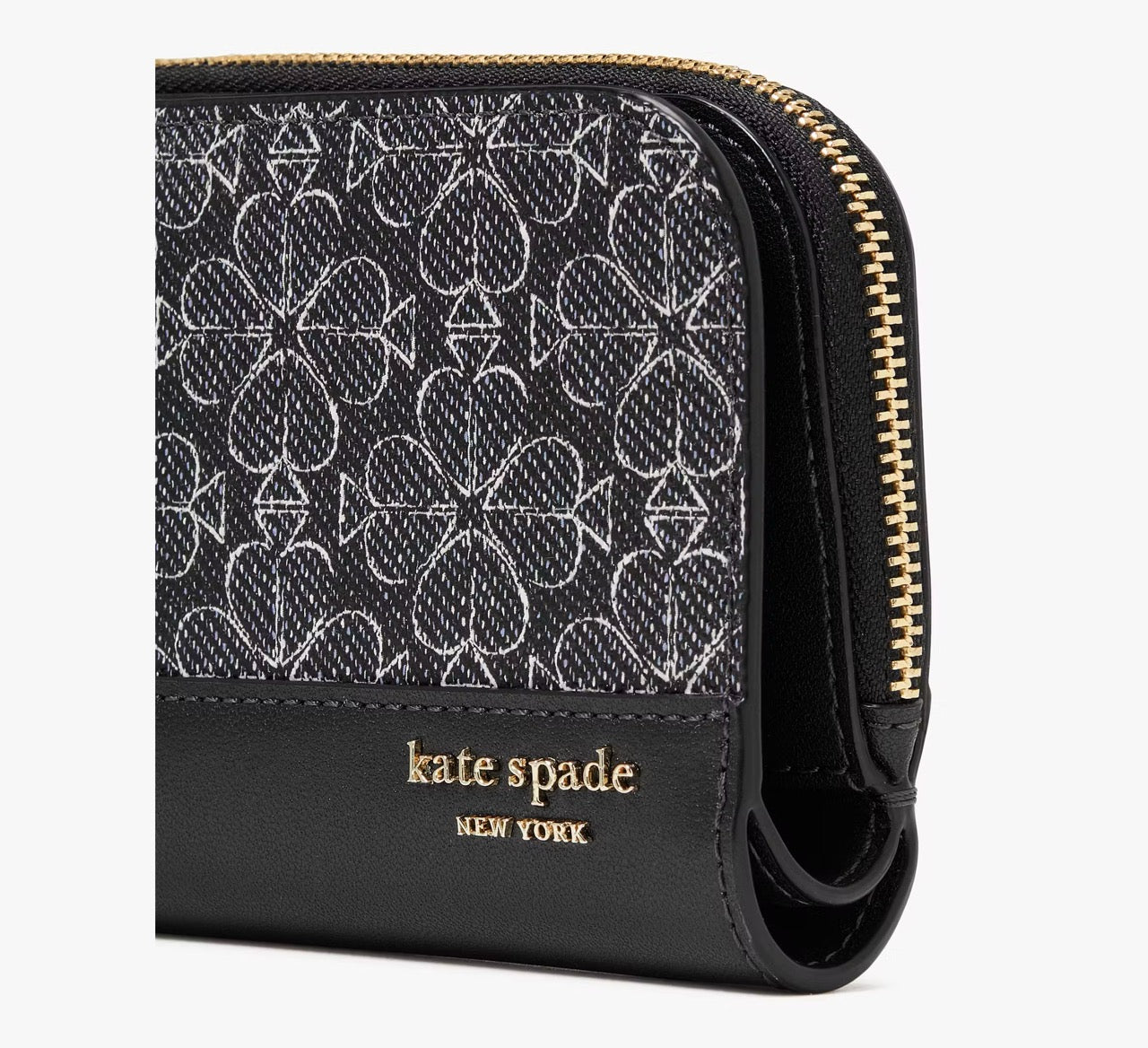 [READY STOCK MY] Kate Spade Spade Flower Small Compact Wallet in Black Multi (KJ646)