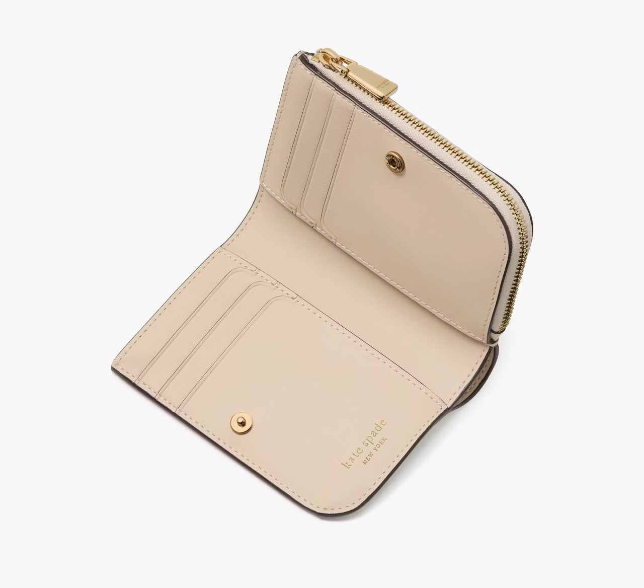 [READY STOCK MY] Kate Spade Spade Flower Small Compact Wallet in Neutral Multi (KJ646)