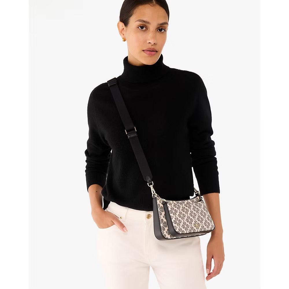 [READY STOCK MY] Kate Spade Spade Flower Small Crossbody in Black Multi (KI372)