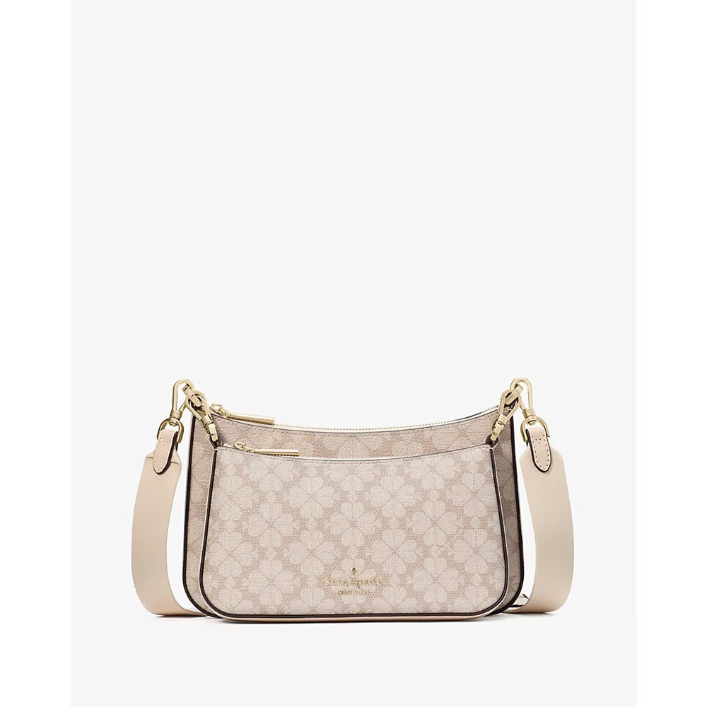 [READY STOCK MY] Kate Spade Spade Flower Small Crossbody in Dark Beige Multi (KI372)