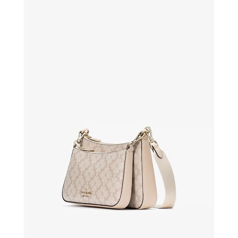 [READY STOCK MY] Kate Spade Spade Flower Small Crossbody in Dark Beige Multi (KI372)
