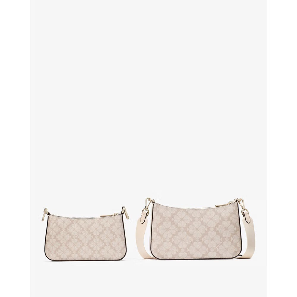 [READY STOCK MY] Kate Spade Spade Flower Small Crossbody in Dark Beige Multi (KI372)