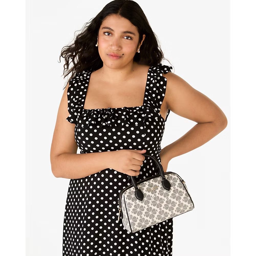 [READY STOCK MY] Kate Spade Spade Flower Small Dolly Duffle in Black Multi (KG483)