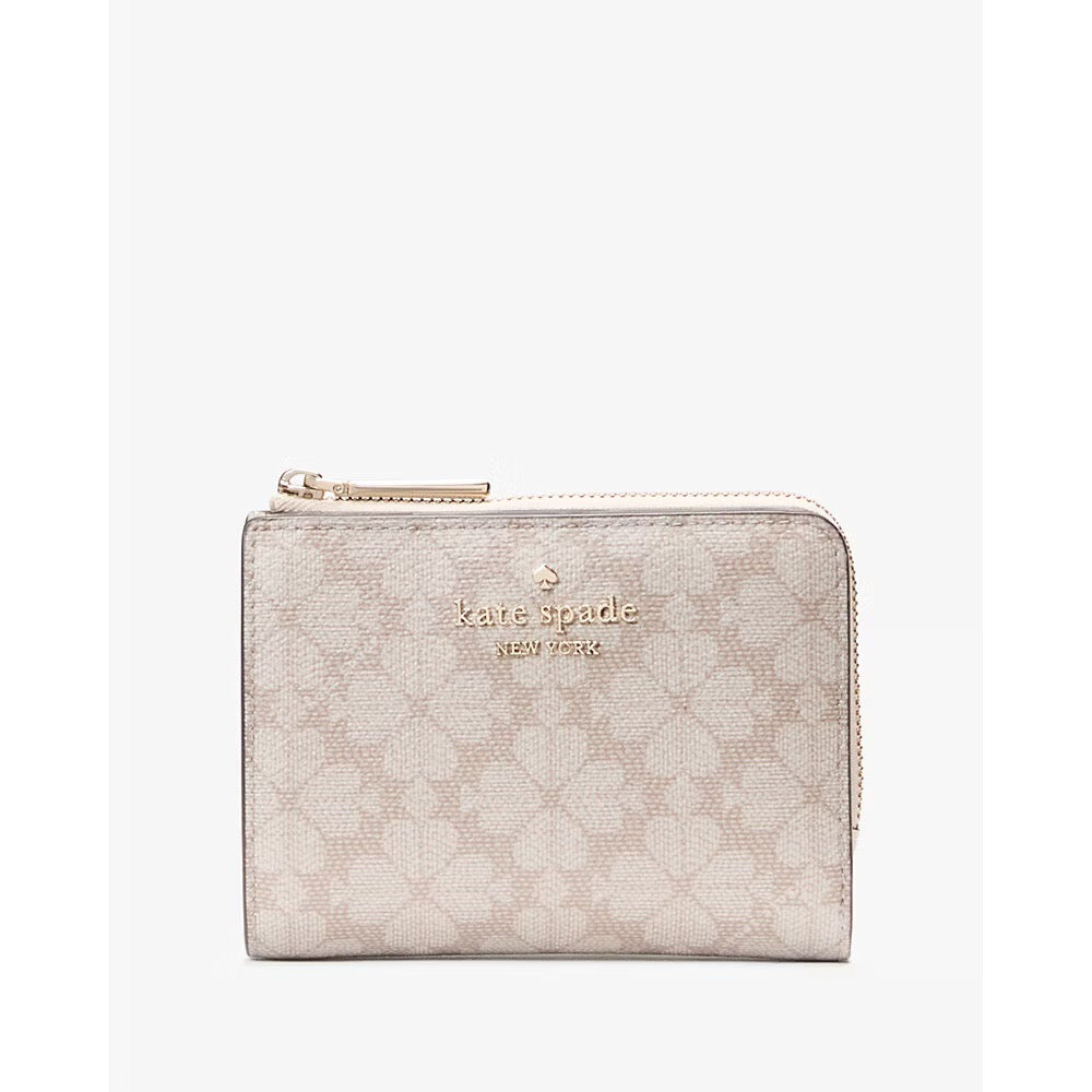 [INCOMING ETA 30 DAYS] Kate Spade Spade Flower Small L-zip Wallet in Dark Beige Multi (KK894)