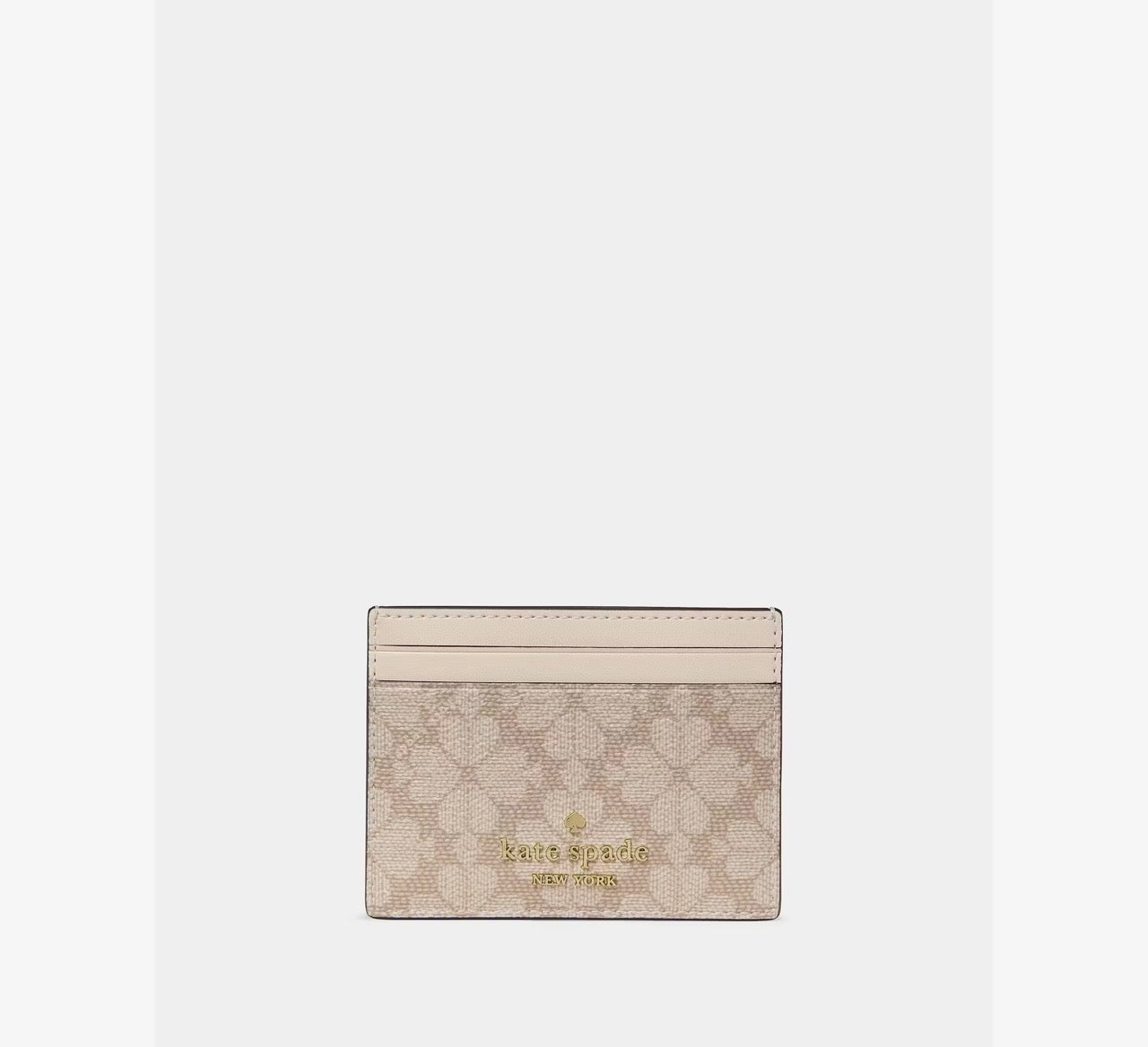 [READY STOCK MY] Kate Spade Spade Flower Small Slim Card Holder in Dark Beige Multi (KN761)