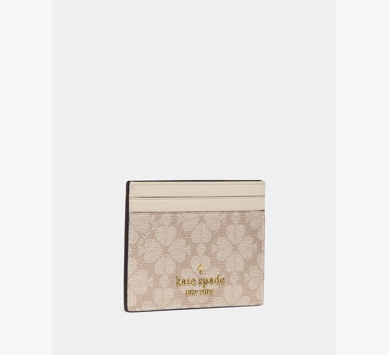 [READY STOCK MY] Kate Spade Spade Flower Small Slim Card Holder in Dark Beige Multi (KN761)