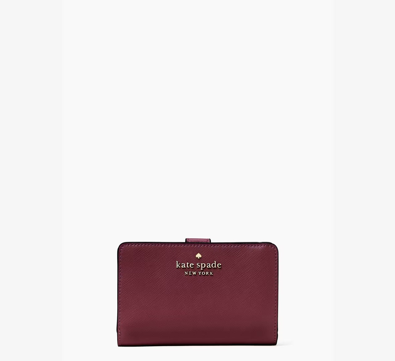 [INCOMING ETA 30 DAYS] Kate Spade Staci Medium Compartment Bifold Wallet in Dark Merlot (WLR00128)