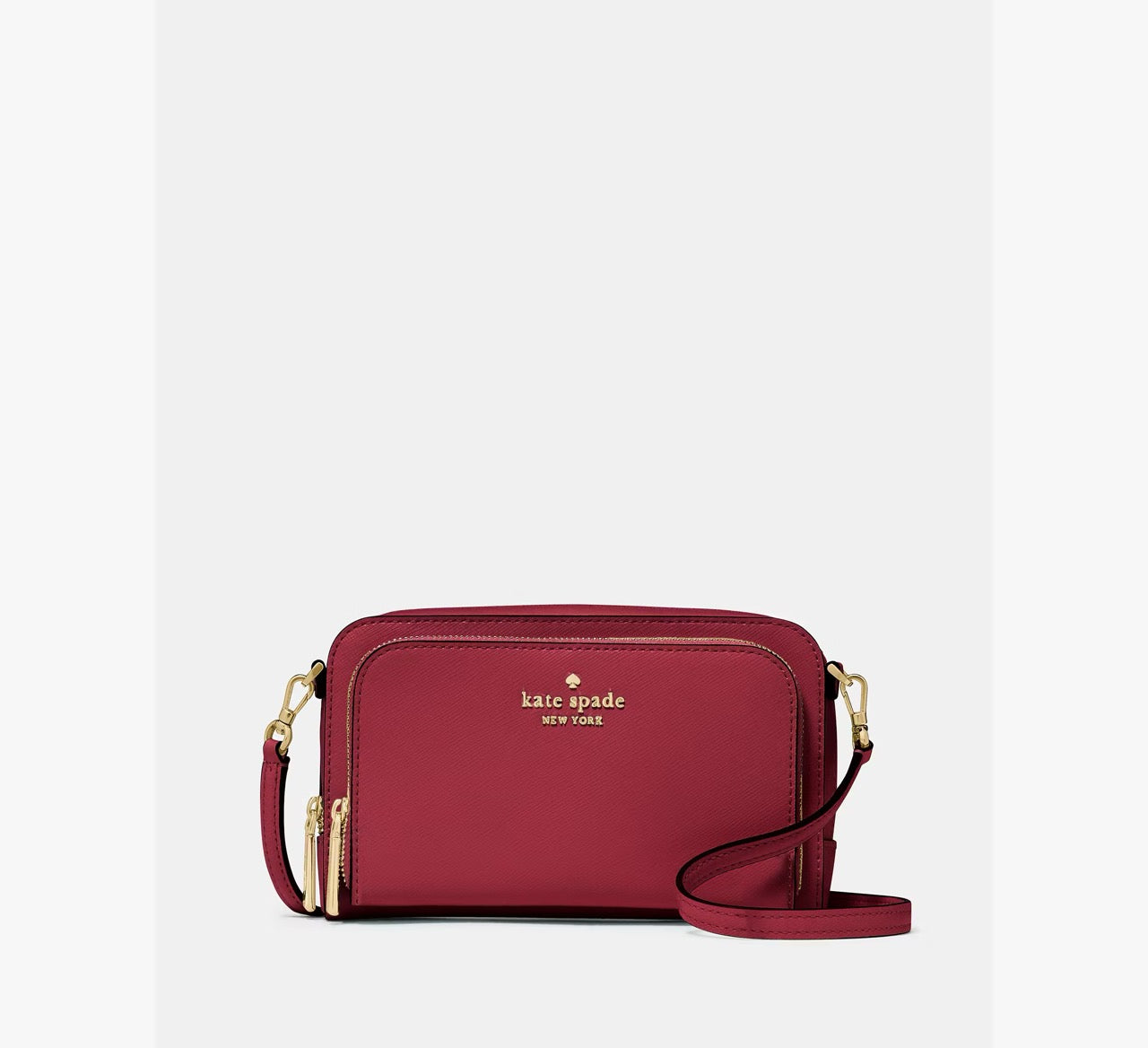 [READY STOCK MY] Kate Spade Staci Mini Dual Zip Around Crossbody in Red Jam (KG036)