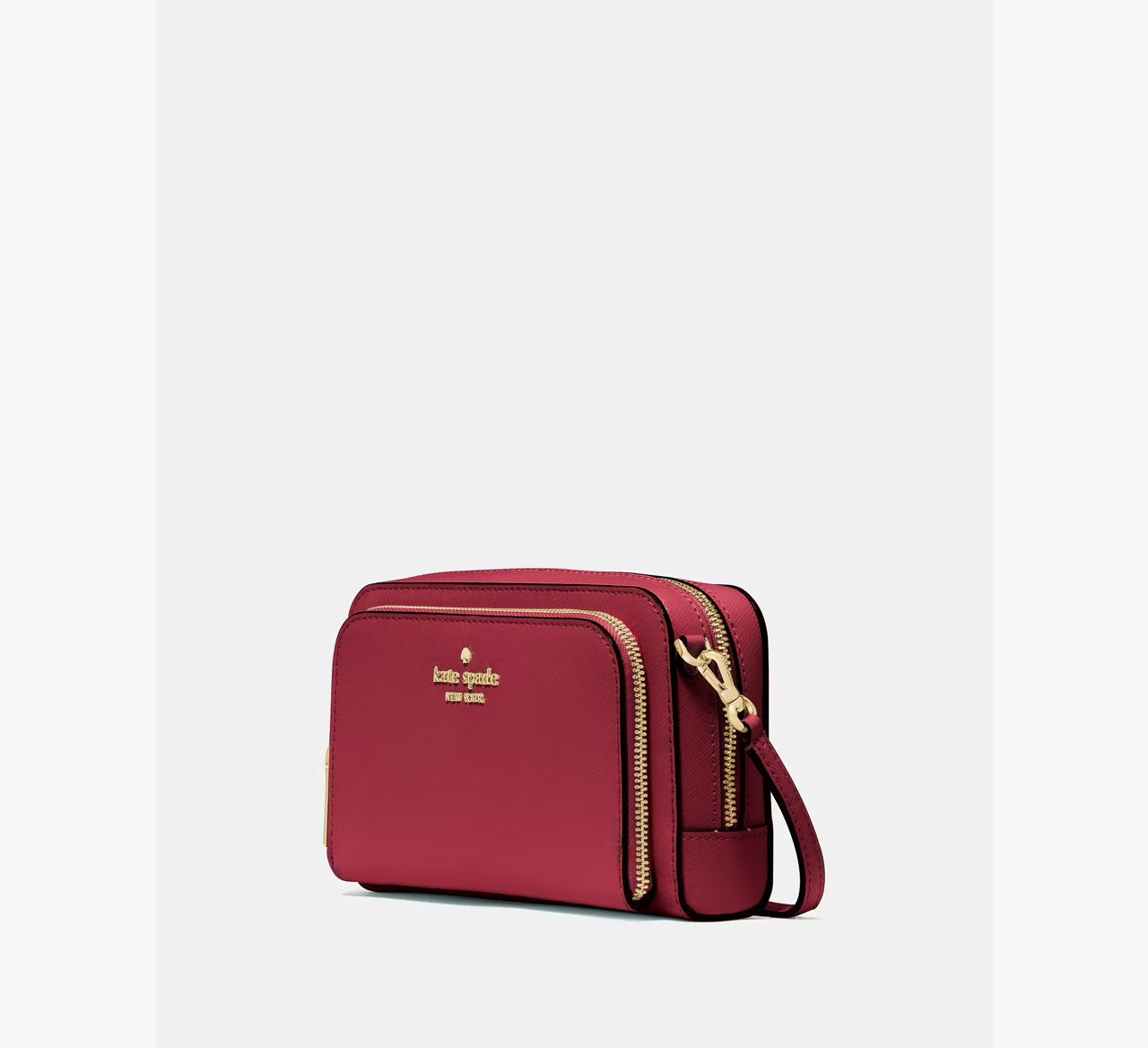 [READY STOCK MY] Kate Spade Staci Mini Dual Zip Around Crossbody in Red Jam (KG036)