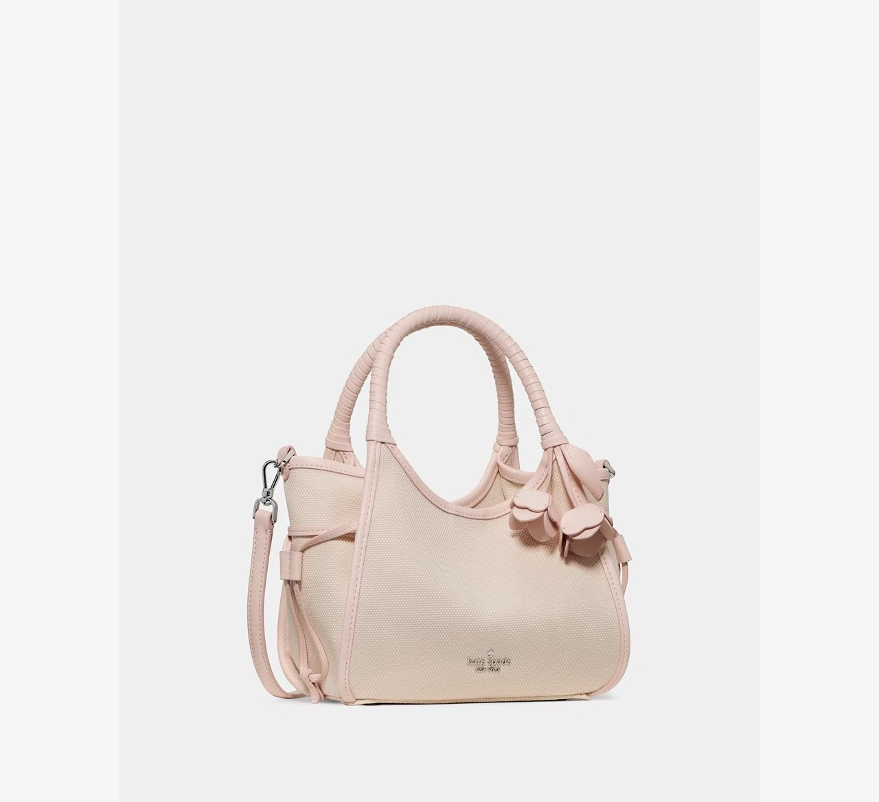 [READY STOCK MY] Kate Spade Stash Canvas Floral Mini Carryall Bag in Pearl Pink (KN646)