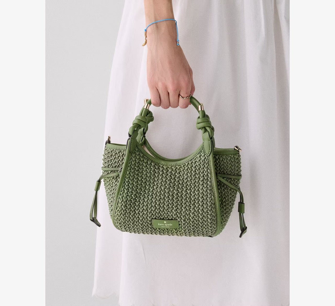 [WEB EXCLUSIVE][READY STOCK MY] Kate Spade Stash Straw Mini Carryall Bag in Cedar Stand (KO496)