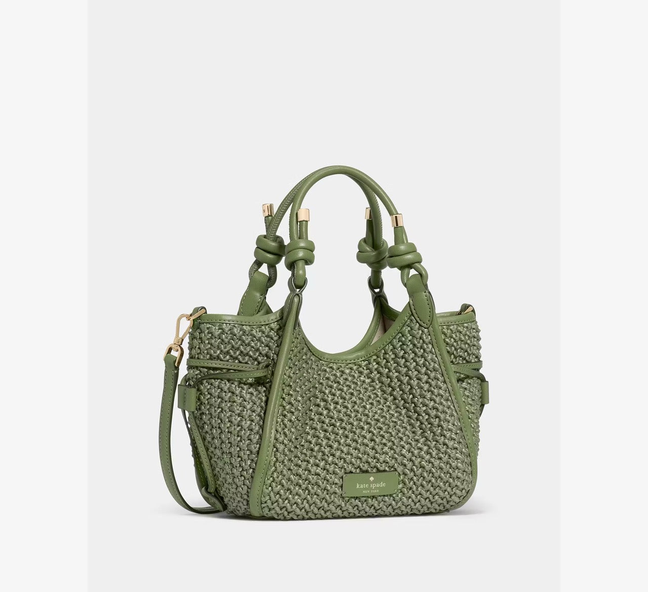 [WEB EXCLUSIVE][READY STOCK MY] Kate Spade Stash Straw Mini Carryall Bag in Cedar Stand (KO496)