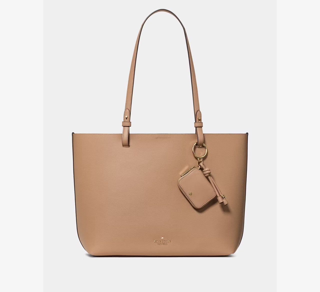 [INCOMING ETA 30 DAYS] Kate Spade Tessa Tote Bag With Charm in Light Fawn (KO464)