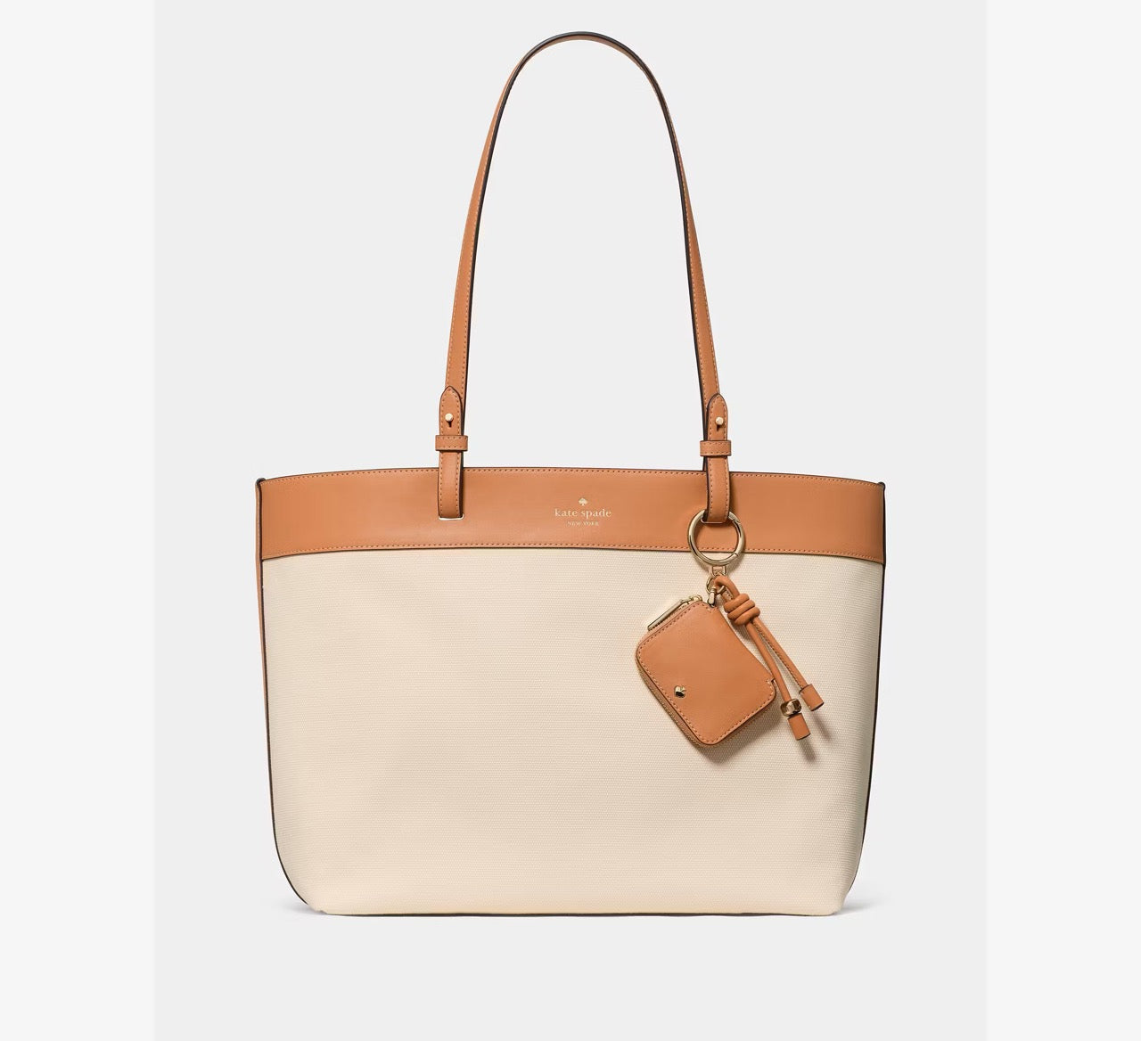 [INCOMING ETA 30 DAYS] Kate Spade Tessa Tote Bag With Charm in Light Saddle Multi (KP056)