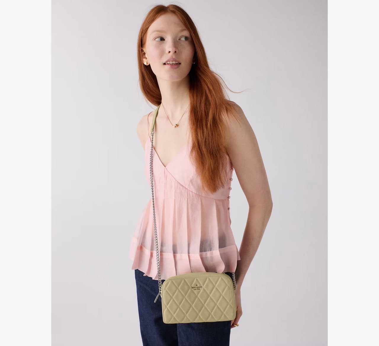 [READY STOCK MY] Kate Spade Carey Chain Camera Bag in Elm (KG425)