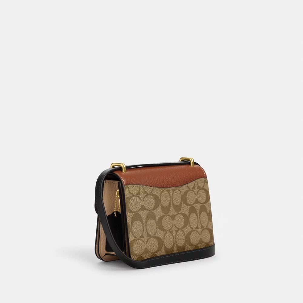 [INCOMING ETA 30 DAYS] COACH Morgan Square Crossbody In Colorblock Signature Canvas in Khaki Multi (CL462)