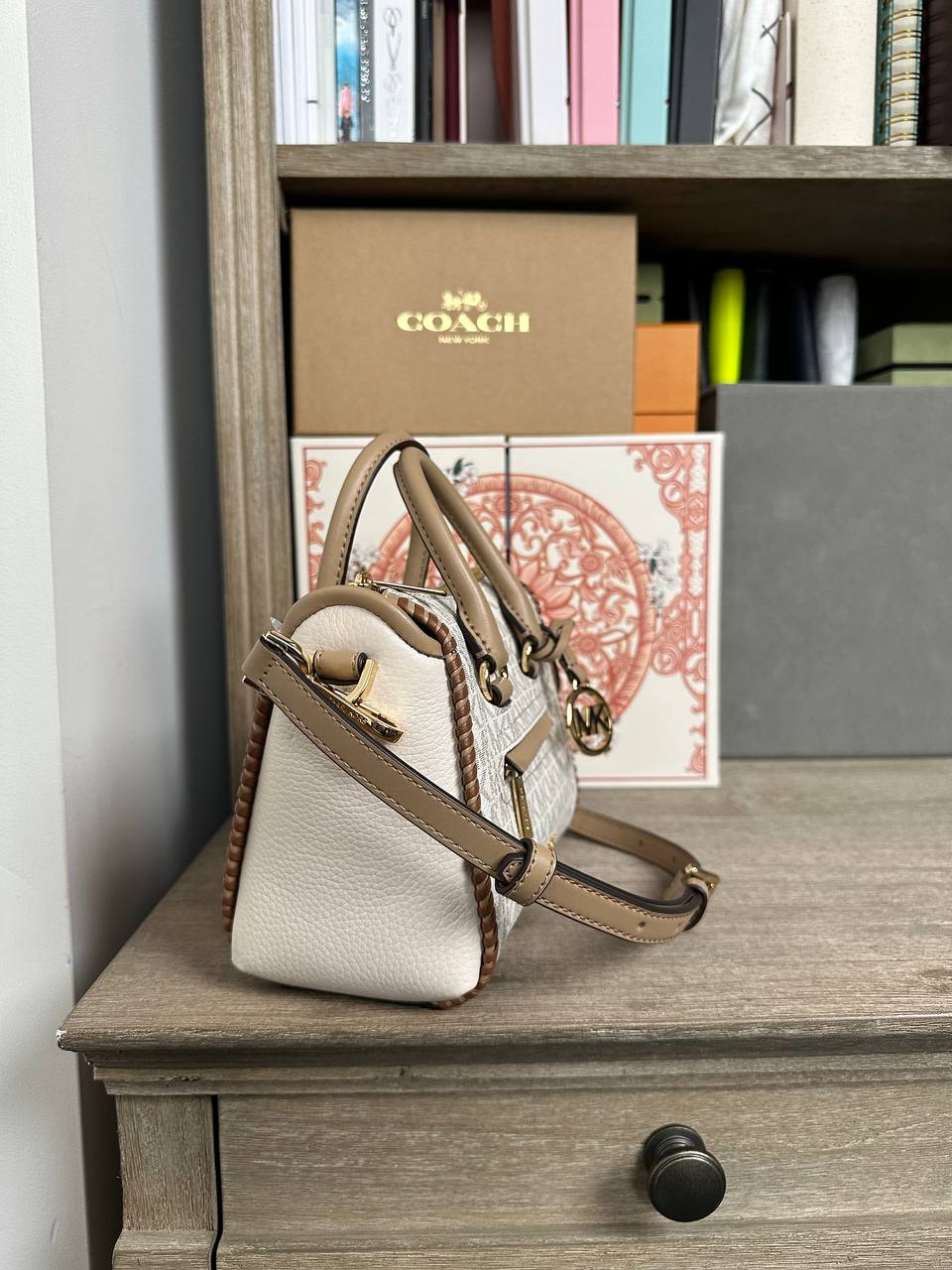 Michael Kors Bag Malaysia Michael Kors Carine ExtraSmall Logo and Leather Satchel Crossbody