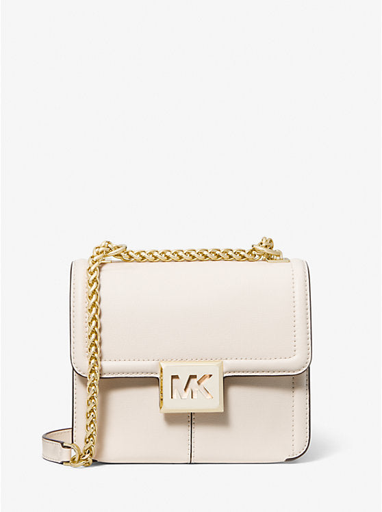 MK Sonia Small Leather Shoulder Bag in Light Cream (35F1G6SS5L)