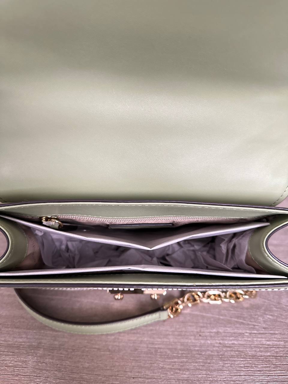 Michael Kors Serena Medium Flap Shoulder Bag in Light Sage Multi (VFL) (35S3GNRL2Y)