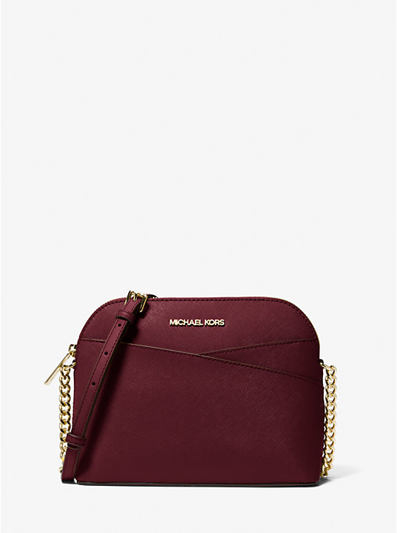 [INCOMING ETA END NOV 2024] MK Jet Set Travel Medium Dome Crossbody Bag In Oxblood (35F1GTVC6T)