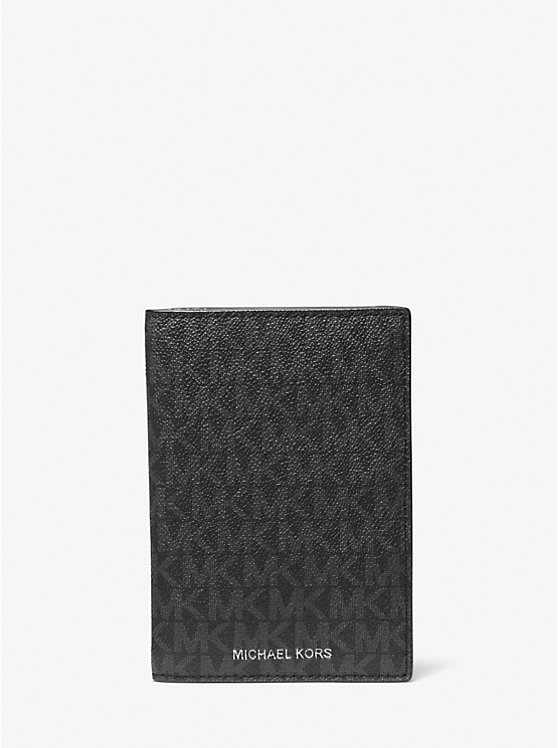 Michael Kors Logo Passport Wallet in Black (36H0MHR00B)