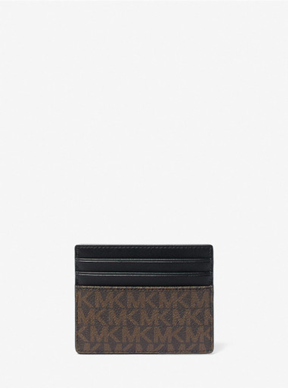 [INCOMING ETA 30 DAYS] MK Mens Cooper Tall Card Case in Signature Brown/Black (36U9LCRD1B)
