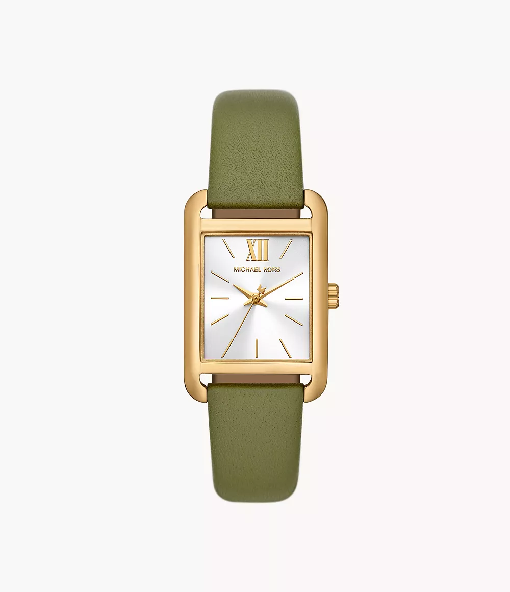[INCOMING ETA END MAY 2024] MK Three-Hand Green Leather Watch (MKO1028)