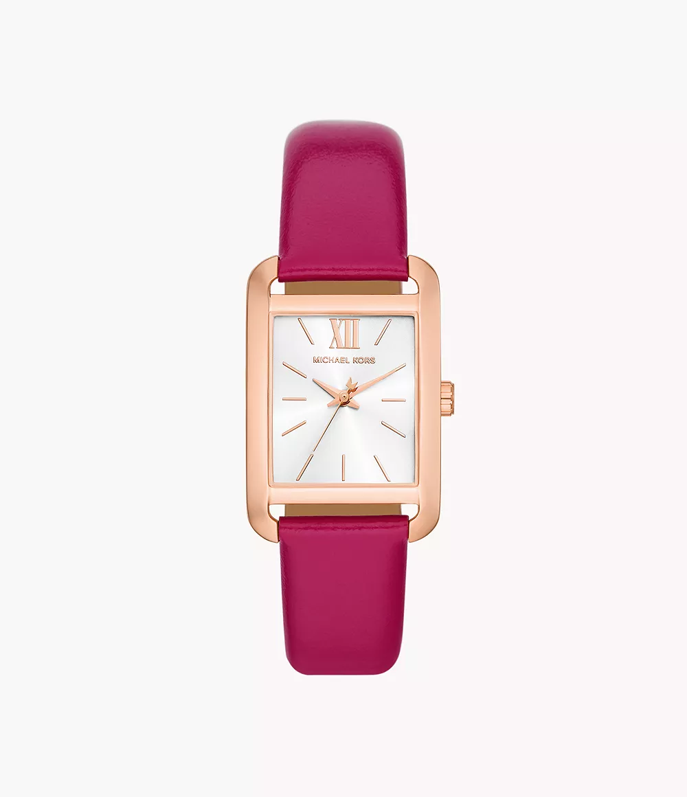 [INCOMING ETA END MAY 2024] MK Three-Hand Pink Leather Watch (MKO1029)