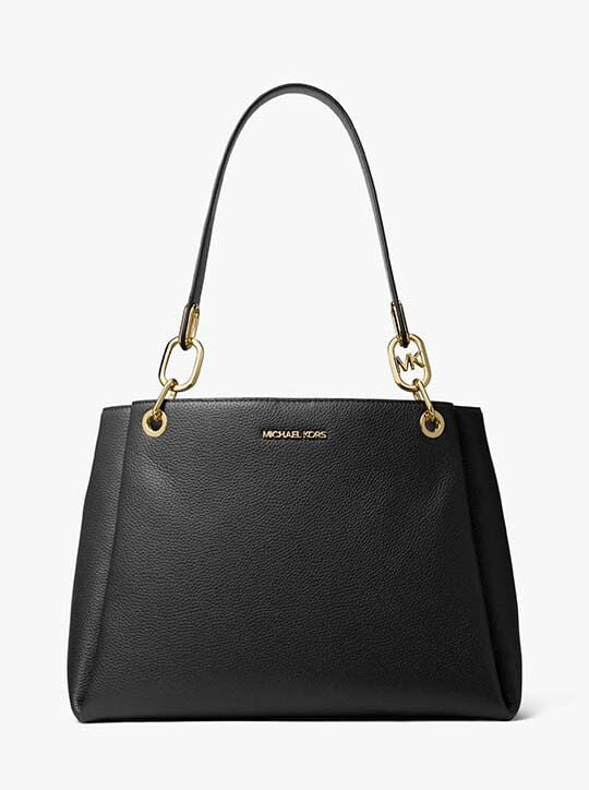 Michael Kors Trisha Large Triple Gusset Shoulder Bag in Black (35H169TL9L)