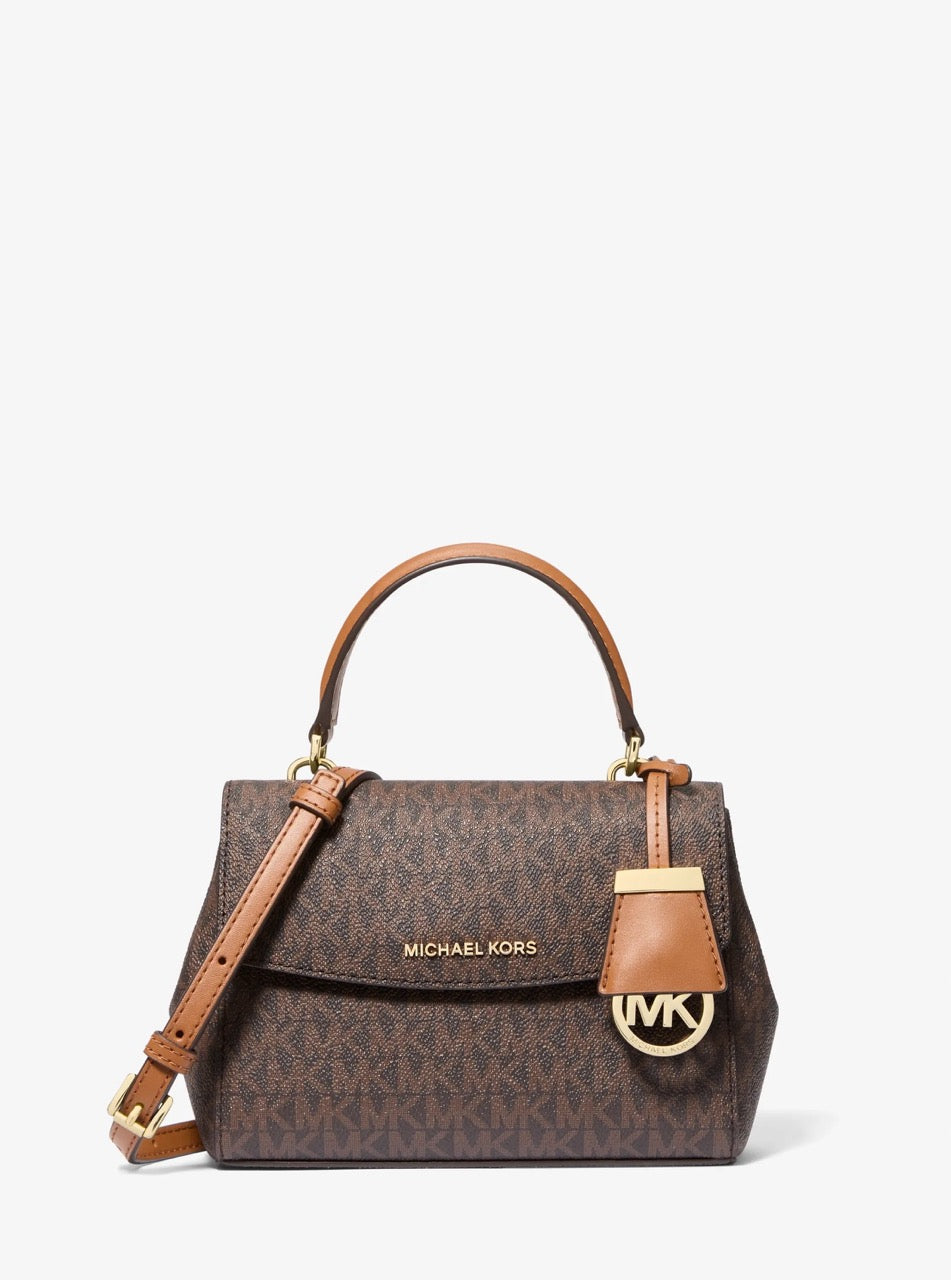 [WEB EXCLUSIVE][READY STOCK MY] Michael Kors Ava Extra-Small Saffiano Leather Crossbody in Signature Brown (32S5GAVC1B)