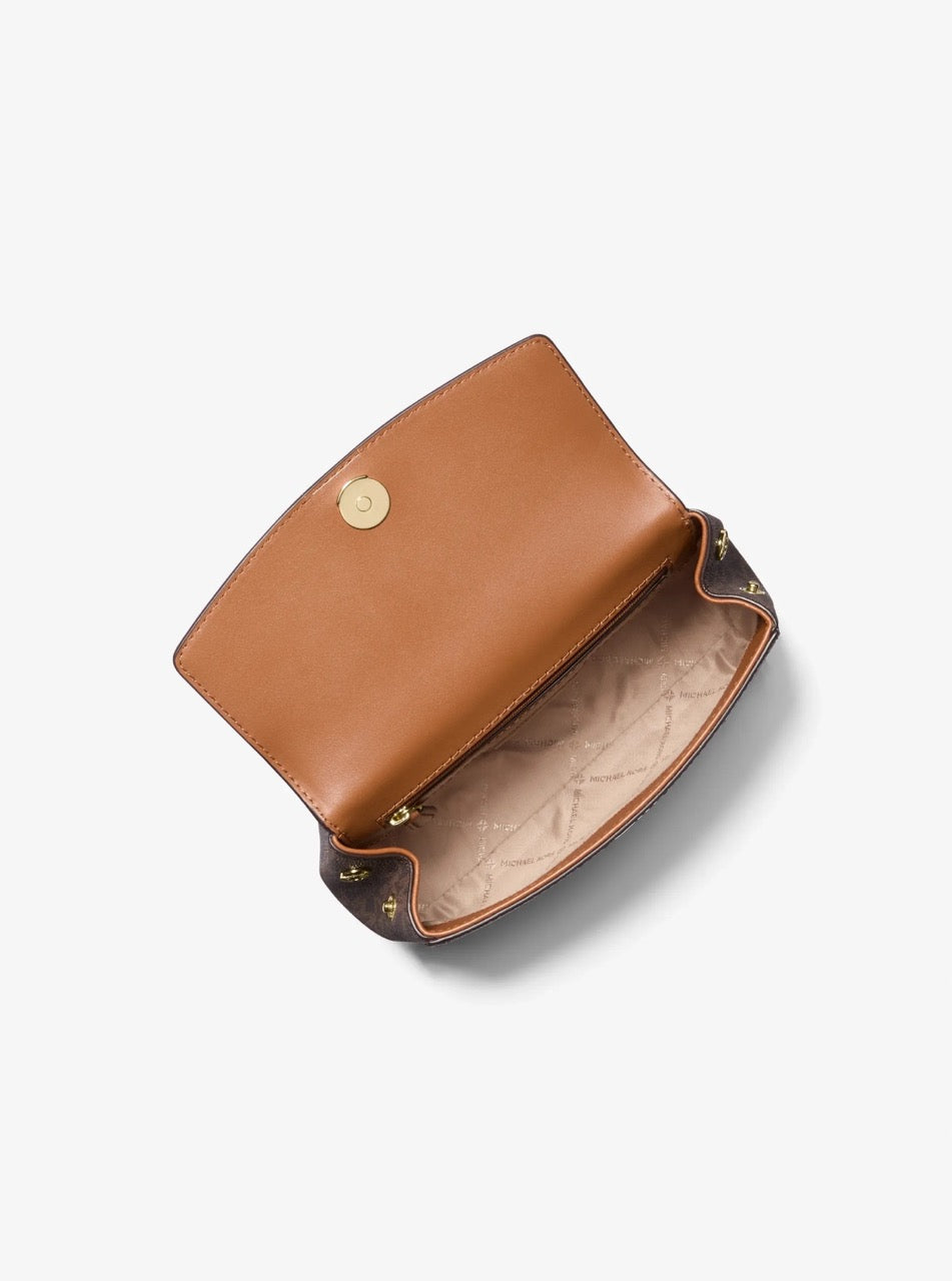 [WEB EXCLUSIVE][READY STOCK MY] Michael Kors Ava Extra-Small Saffiano Leather Crossbody in Signature Brown (32S5GAVC1B)