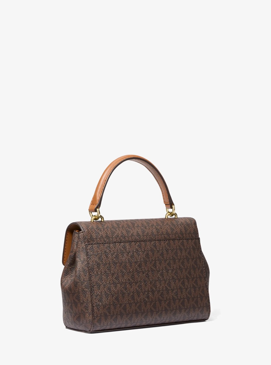 [WEB EXCLUSIVE][READY STOCK MY] Michael Kors Ava Extra-Small Saffiano Leather Crossbody in Signature Brown (32S5GAVC1B)