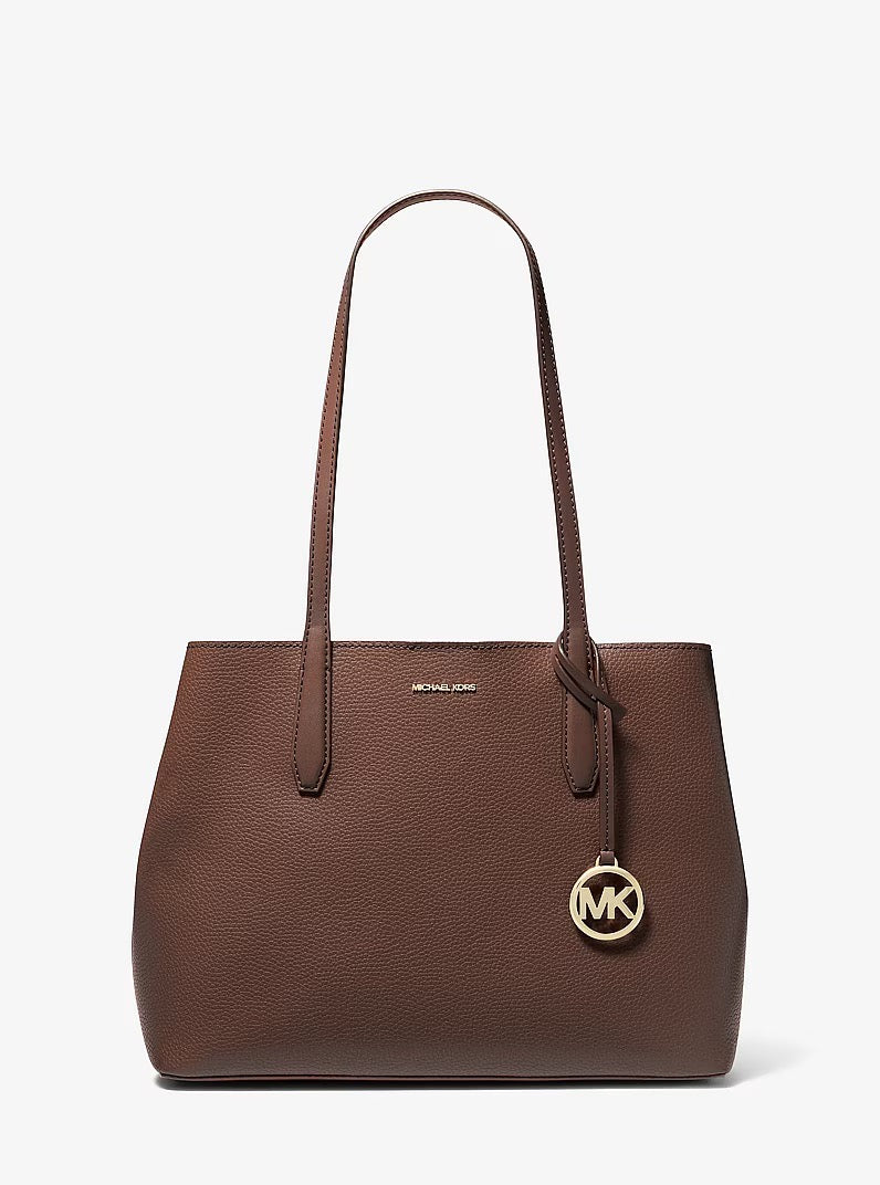 [WEB EXCLUSIVE][INCOMING ETA 30 DAYS] Michael Kors Avalon Medium Pebbled Leather Tote Bag in Nutmeg (35S6G0VT2T)