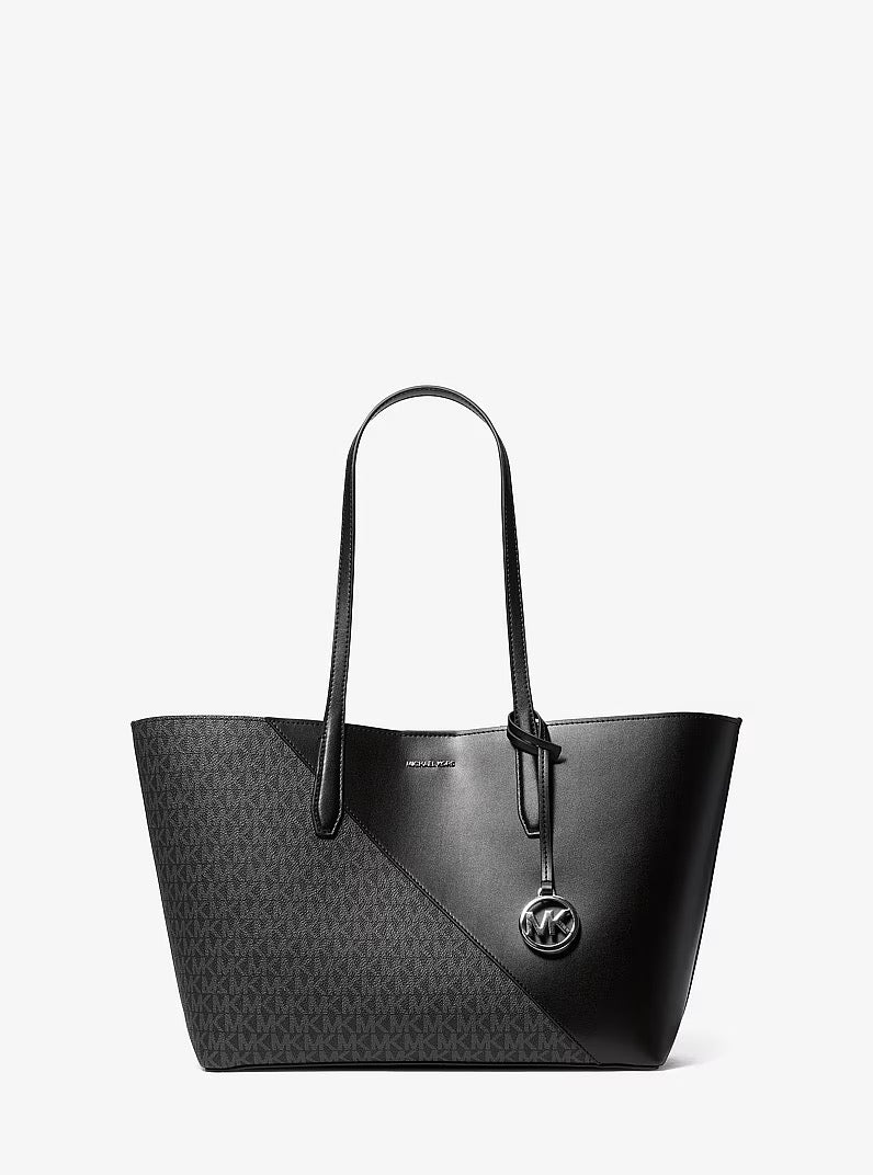 [INCOMING ETA 30 DAYS] Michael Kors Avalon medium tote bag with exclusive logo and smooth finish in Black (35F6S0VT2V)