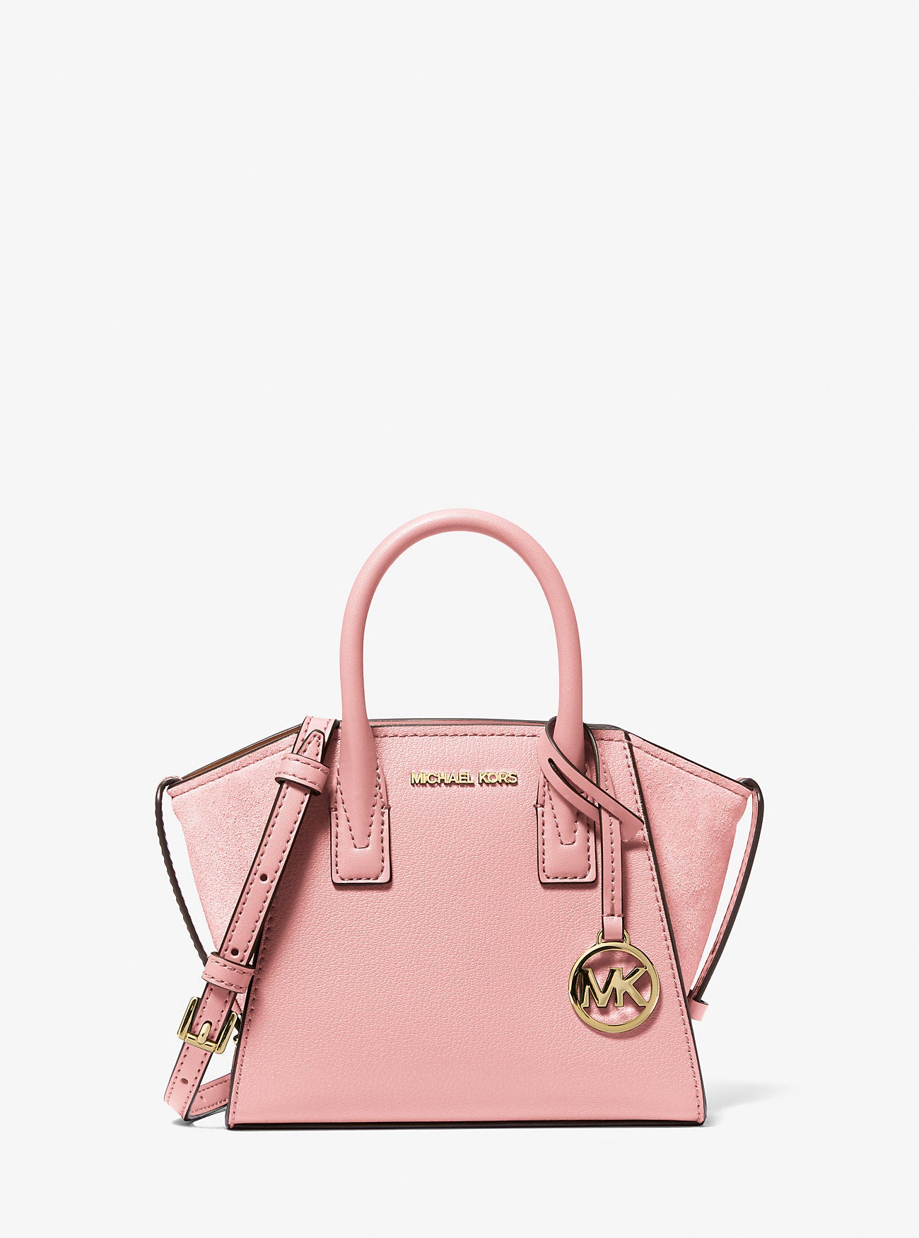 [READY STOCK MY] Michael Kors Avril Extra-Small Leather and Suede Satchel in Powder Blush (35F4G4VC0L)